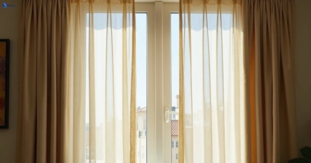 Dull dusty drapes in springvale-vic before professional cleaning